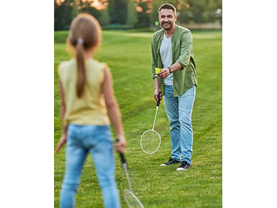 Badminton Rackets Set with 6 Badminton