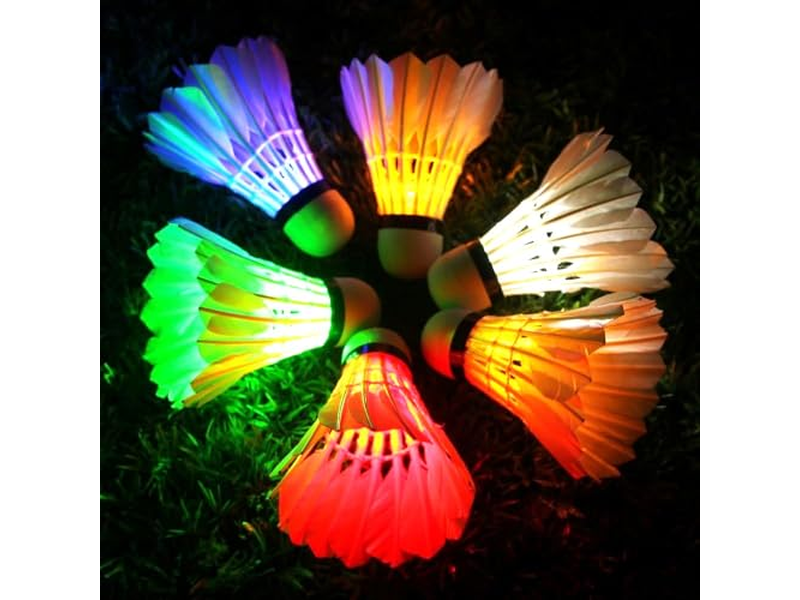 LED Badminton Birdies Colourful Shuttlecock Dark Night 