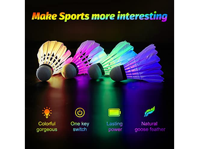 6-Pack LED Badminton Shuttlecocks