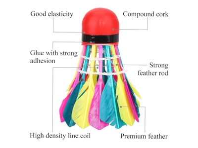 Premium Goose Feather Badminton Shuttlecocks