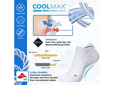Running Socks Cushion Padded Moisture Wicking Low